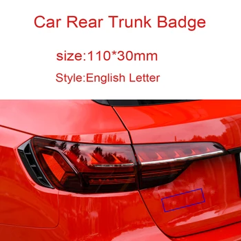 

Car Rear Trunk Badge English Letter Alphabet Emblem Sticker For Audi A3 A4 A6 B6 Vehicle Tail Label Decal Decoration Accessories