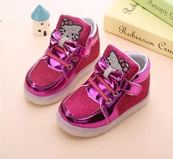 

Fashion Kids LED Glowing sneakers New Spring Colorful flashing Led Light Girls children Casual Shoes Stars Boys Shoe with Lights