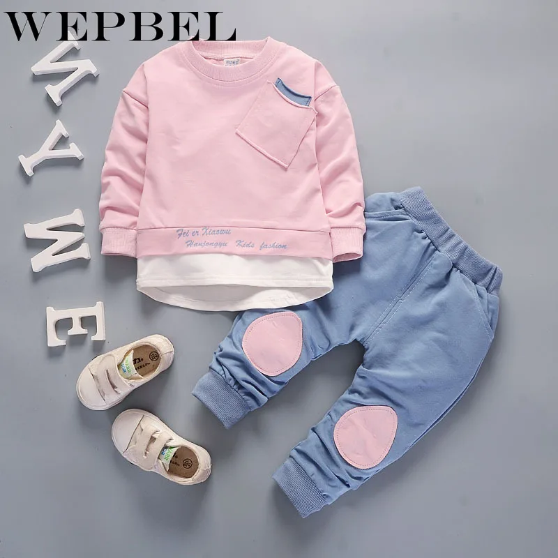 WEPBEL/комплекты одежды для новорожденных мальчиков и девочек, одежда с длинными рукавами для мальчиков, пальто на молнии+ штаны, спортивный костюм из 2 предметов, повседневный комплект для малышей