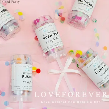 

1 Set Push Pop Confetti Push Poppers for Wedding Happy Birthday Flower Paper Confetti Dots Baby Shower DIY Birthday Decorations