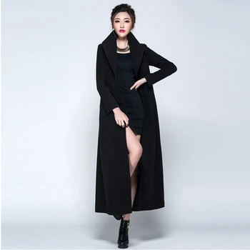 

Winter Woman Coats 2020 Autumn and Winter New Lapel Thickening Women Long Coat Fashion Red Slim Woolen Coat Female Jacket