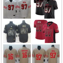 Все сшитые мужские wo мужчины молодежные дети Сан-Франсиско Ник Боса 97 Джо Монтана Джерси