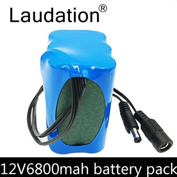 

Free Shipping 3S BMS DC 11.1V 6.8Ah 12.6V 6800 mAh 12V Portable Rechargeable Lithium Battery CCTV Monitor Hunting Flashlight