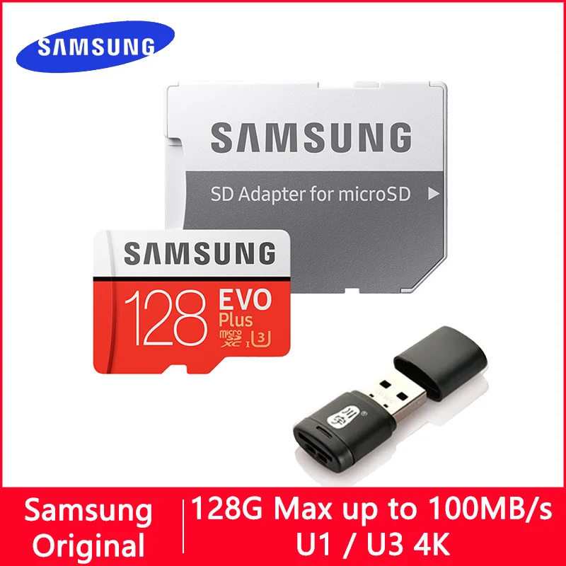 SAMSUNG EVO Plus/EVO tarjeta Micro SD de 128GB 32GB 64GB 512GB Micro SD de 256GB 128gb Flash tarjeta de memoria SD de memoria U1 U3 Microsd TF tarjetas