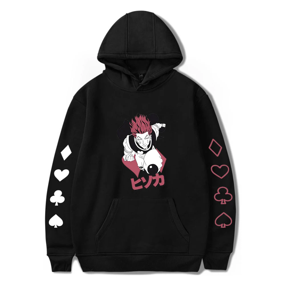 Fashion hisoka Hoodies Men Women Sweatshirts Hooded Harajuku Hip Hop Hoodie Hot Comic hisoka boys girls Autumn black pullovers Fashion hisoka Hoodies Men Women Sweatshirts Hooded Harajuku Hip Hop Hoodie Hot Comic hisoka boys girls Autumn black pullovers