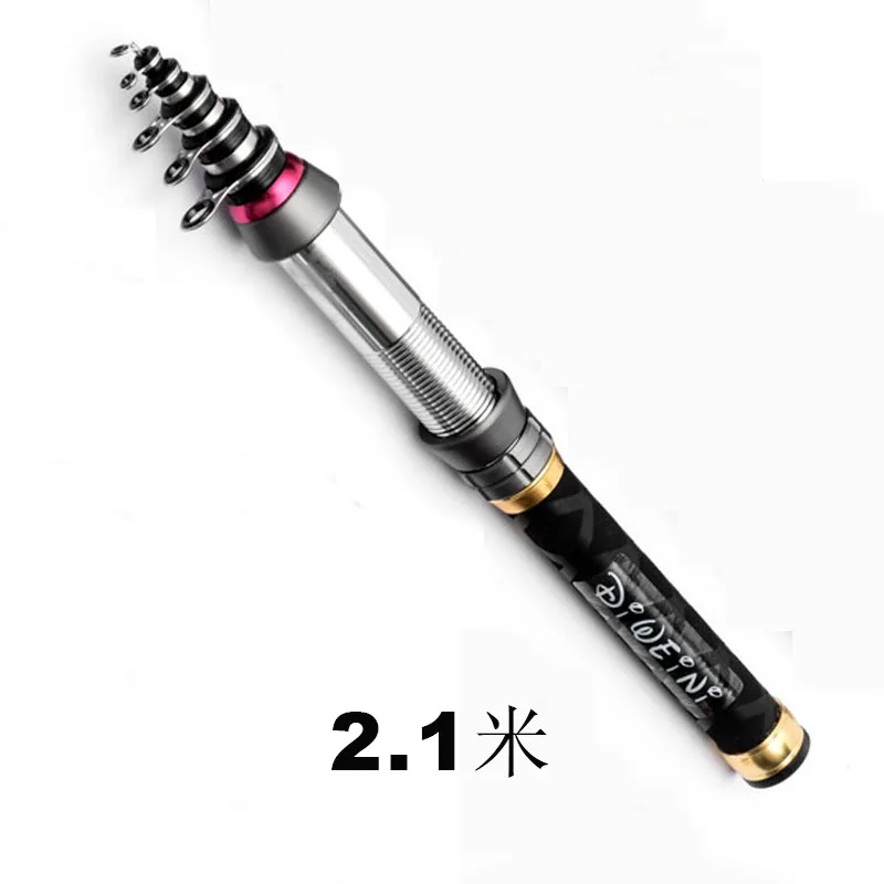 Carbon Fiber Telescopic Fishing Rod 1.3-2.4m Sea Rods Travel Fishing Rod  Fishing Pole 