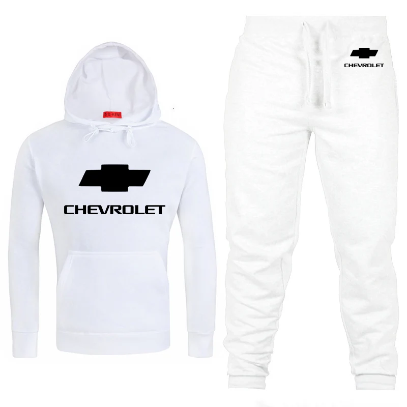 Мужские толстовки с капюшоном с логотипом Chevrolet, унисекс, модная мужская толстовка с капюшоном в стиле хип-хоп, harajuku, повседневные флисовые худи, штаны, костюм из 2 предметов