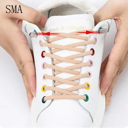NEW 1pair No Tie Shoelaces Push button Elastic Shoelace Sneakers Quick Kids Adult Unisex Accessorie Shoestrings Shoelace Lock