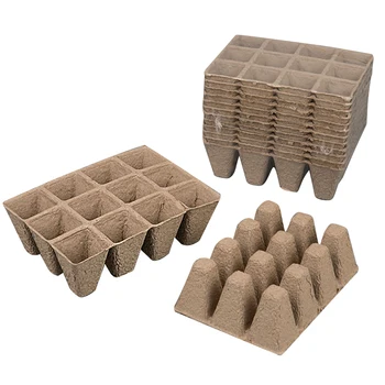 

10pcs Germination Disposable Practical Nursery Cup Degradable Pulp Peat Pot Plant Starter Tray Gardening Supplies Biodegradable