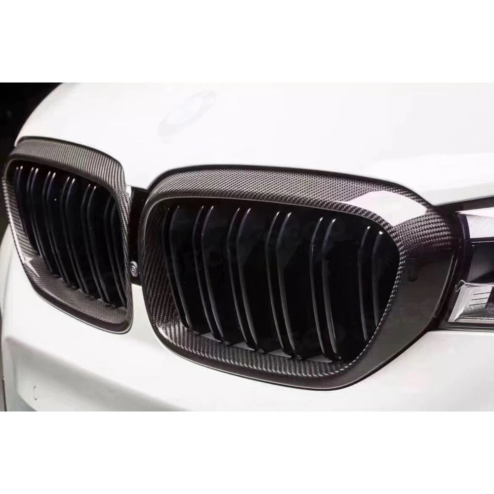 Передняя рамка для гриля BMW 5 Series G30 F90 M5 2018 2019 отделка из сухого углеродного