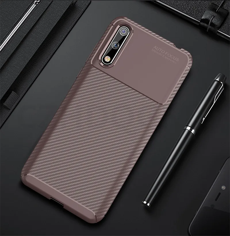 10 шт./лот, тонкий чехол из углеродного волокна для huawei Honor Play 3 20 Pro 20S Nova 5T P Smart Z Enjoy 10 Plus Y9 Prime, мягкий чехол