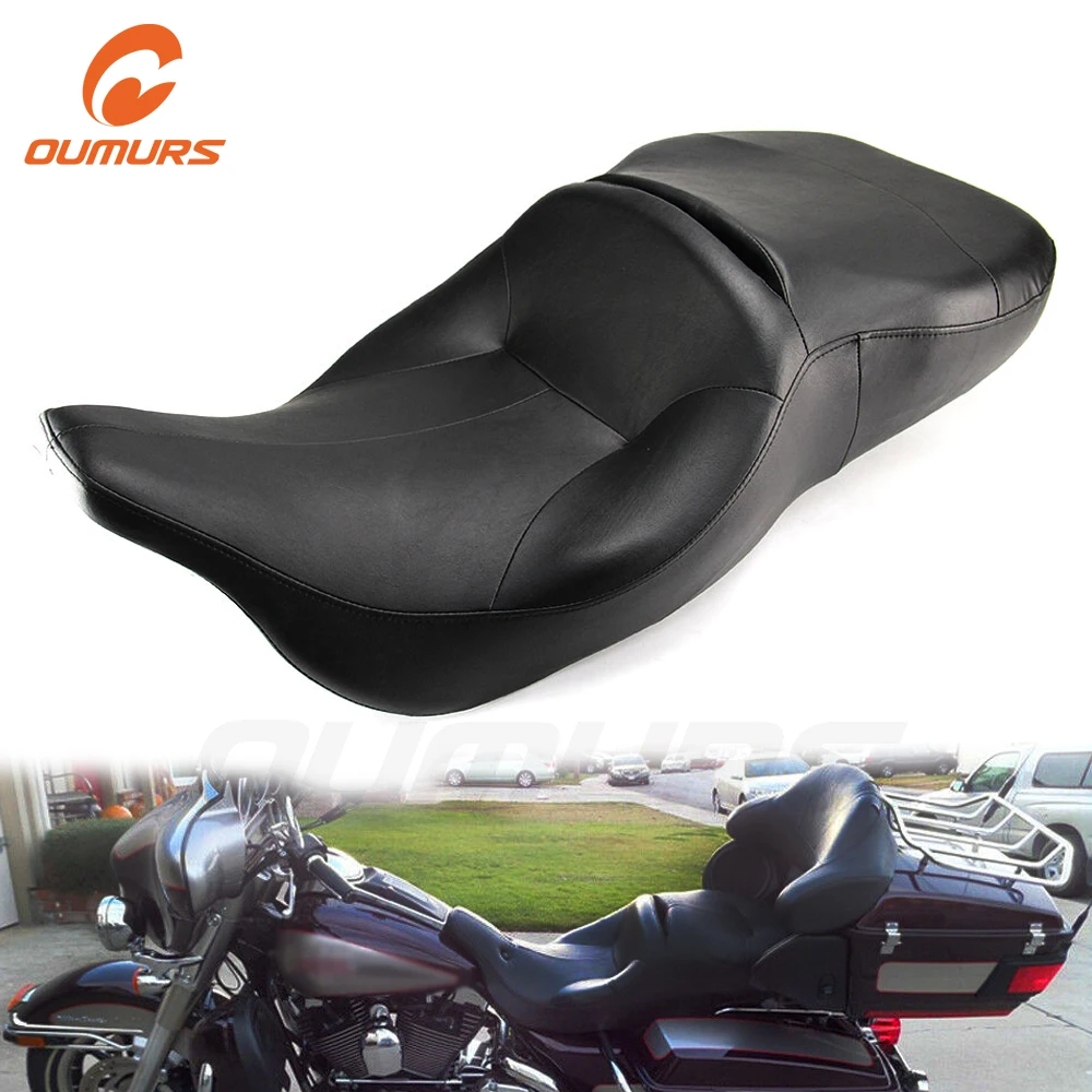 Мотоциклическое 2 в 1 седло для пассажирского сиденья ouwalls подходит Harley Electra Glide Standard Ultra Classic FLHTC FLHTCUI 1997 2007| |