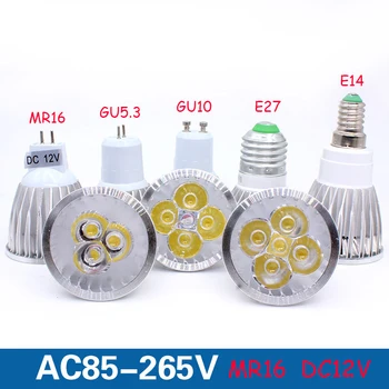 

Lampada Led Spotlight E27 E14 GU10 GU5.3 Spotlight 9W 12W 15W LED Bulb 110V 220V Dimmable MR16 12V CREE LED LIGHT