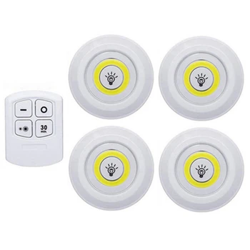 

Energy saving Dimmable LED Under Cabinet Light with Remote Control Battery Operat LED Closet Light for Wardrobe Bathroom light