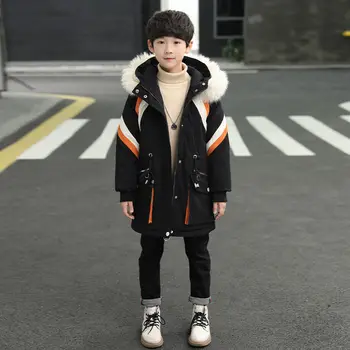

Winter Boys Padded Outerwear Children's Long Thickened Warm Down Padded Jackets 2020 New Winter Jackets Kids Clothes 10 11 Years