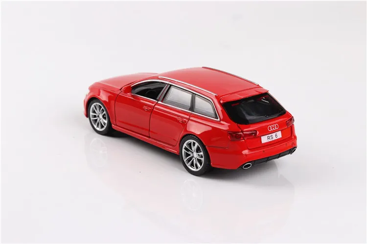 Для Audi RS6 имитационная модель автомобиля детский открытый дверной звуковой светильник функция оттягивания игрушечных автомобилей литая игрушка модель автомобиля из сплава