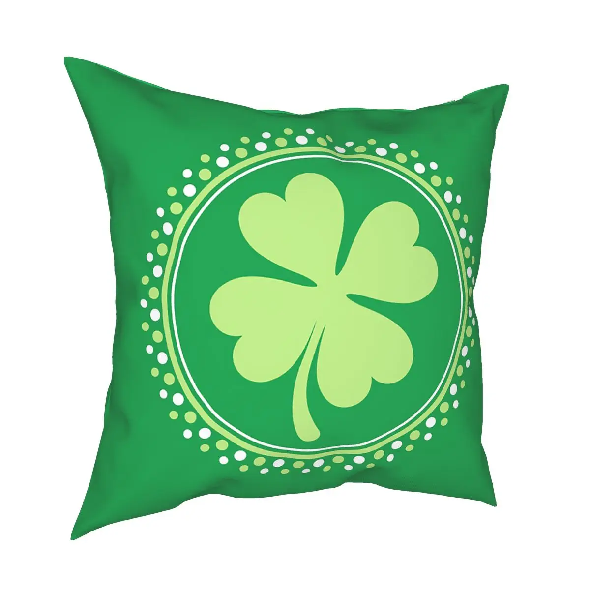 

Four Leaf Clover St Patrick's Day Pillow Case Cushions for Sofa Irish Saint Paddys Shamrock Leprechaun Funny Cushion Covers