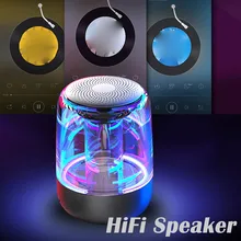 Мини 5,0 стерео портативный беспроводной HIFI Bluetooth колонки RGB светодиодный ночник HD HiFi мощный звук с микрофоном Hands Free Home