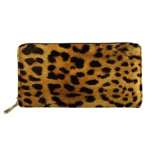 PU Leather Ladies Long Wallet Fashion Leopard Print Coin Purses Handy Phone Card Holder Wallets for Women Travel Money Bags