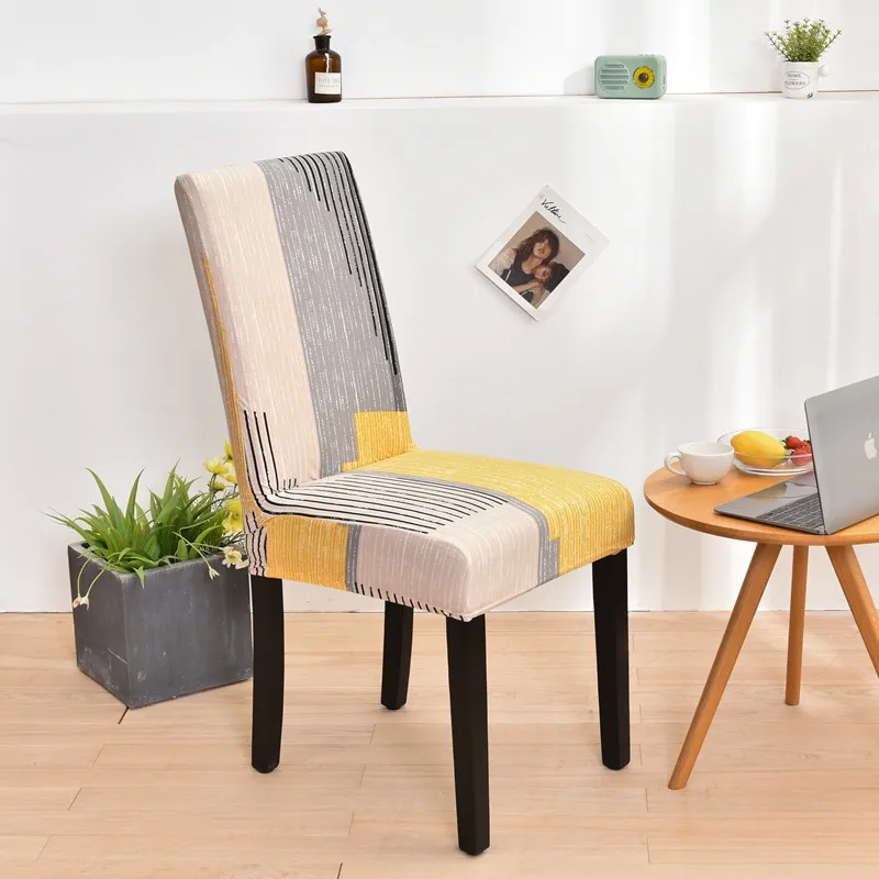 Spandex Chair Covers Geometric Elastic Chair Slipcover Case Protector for Hotel Banquet Wedding Dining Room Decoration 4