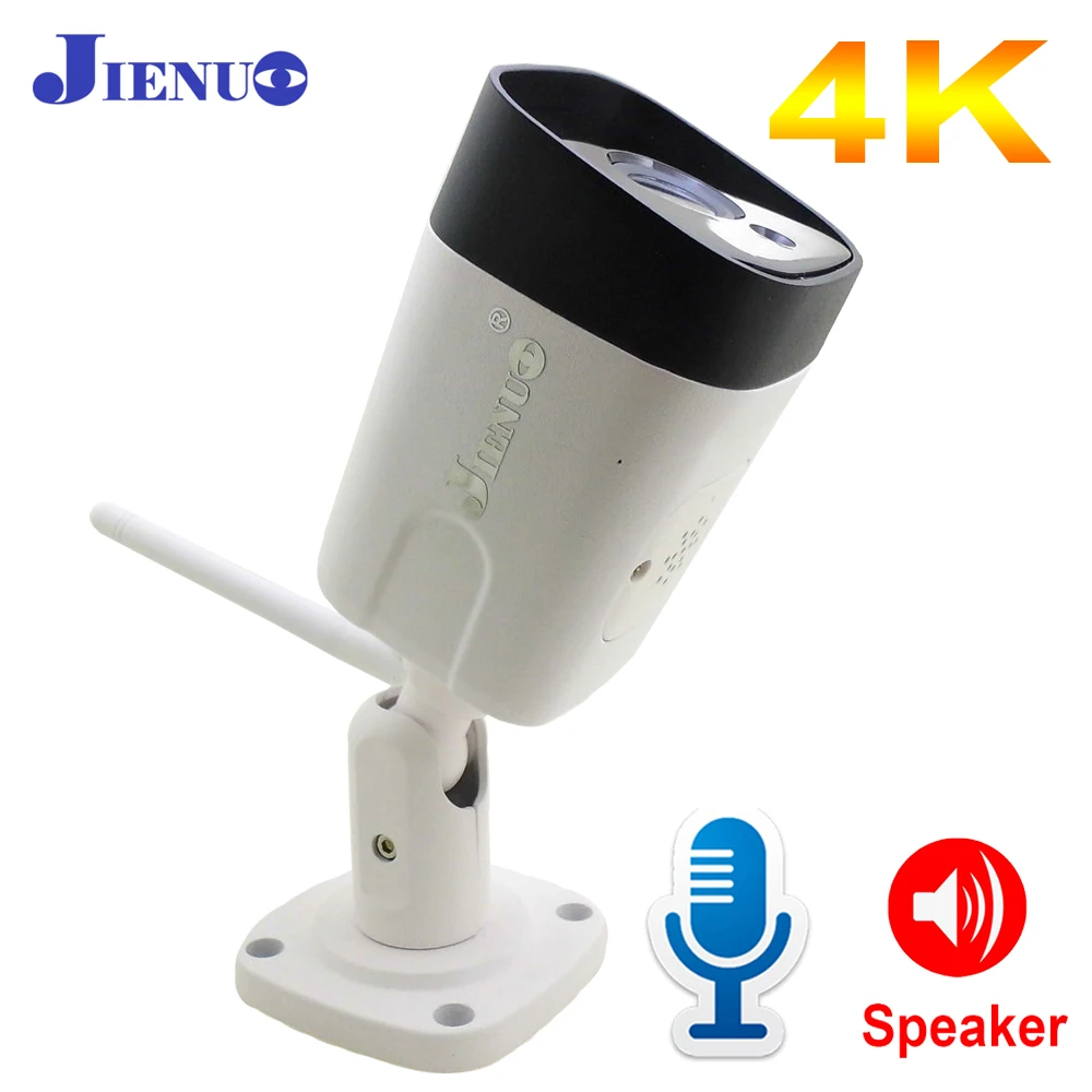 JIENUO 4K Беспроводная ip-камера HD Twoway аудио металлическая наружная