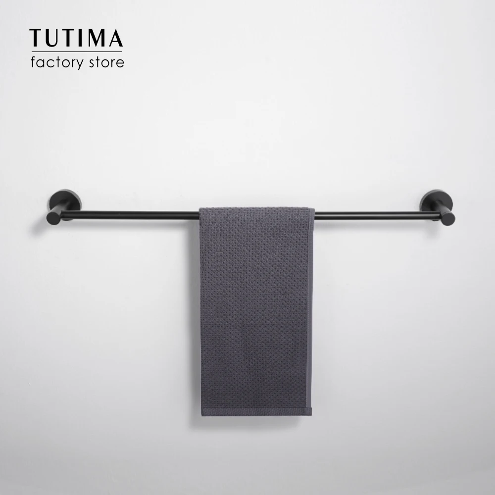 Tutima SUS 304 Stainless Steel Bathroom Hardware Set Black  Holder Paper Holder Towel Bar Bathroom Accessories