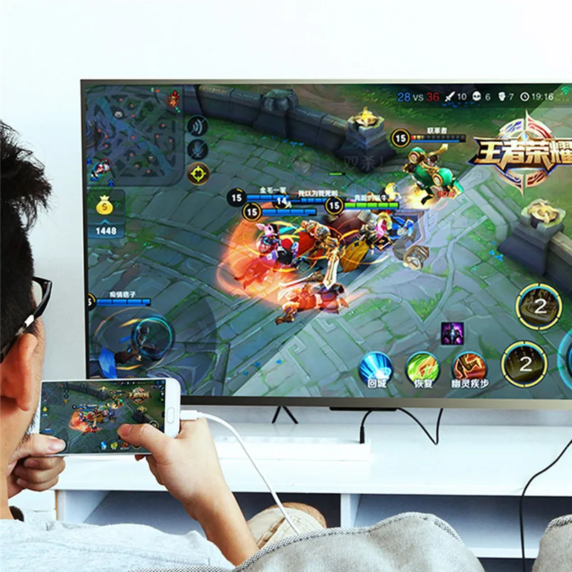 USB C Micro-USB к HDMI 4K кабель HD tv Цифровой AV адаптер для samsung 40AUG9