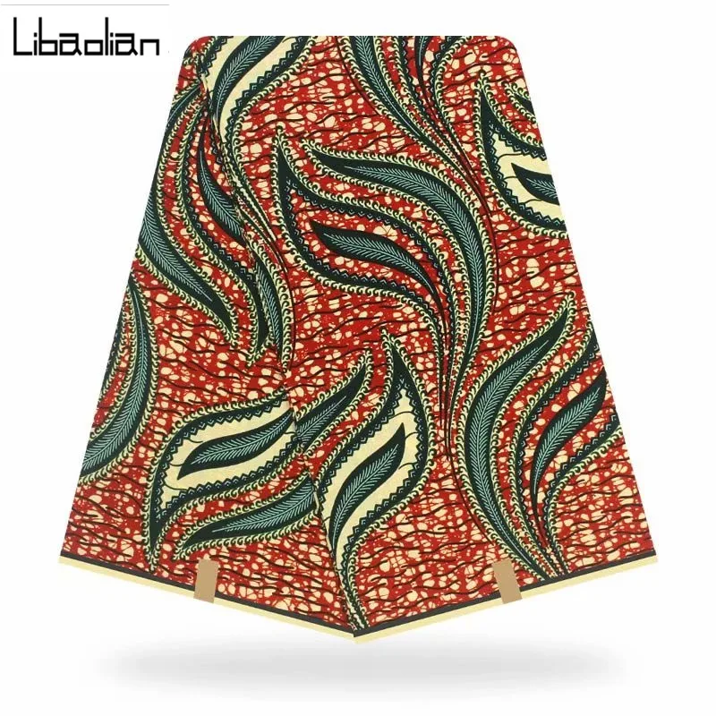 Анкара Африканский настоящий голландский воск принт ткань хлопок настоящий воск для лоскутного шитья хлопок материал 6 ярдов F911-11