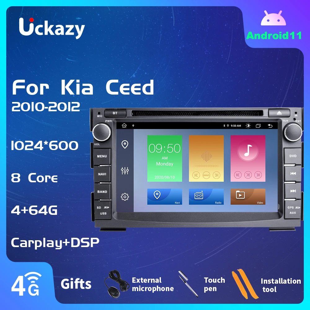 Автомагнитола Uckazy 2 Din Android для Kia Ceed 11 2010 2011 2012 мультимедийный плеер Venga стерео