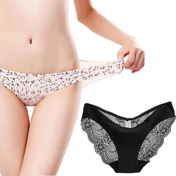 

3pcs/lot Sexy Lace Women Panties Underwear Women's Briefs Hollow Low-Rise Lingerie s Ultra Thin Underpants Underwear Women