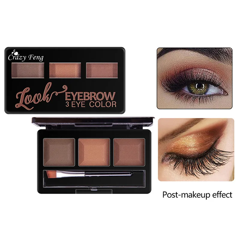 

New 3D Waterproof Natural Eyebrow Not Blooming Non-marking Three-color Full Size Long-lasting Eyebrow Powder