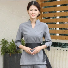 Для женщин Рабочая одежда 2 шт. Комплекты Женские Сауна ванны для ног Форма Красота Костюмы косметичка медицинская рабочая одежда, униформа для сотрудниц спа-салонов