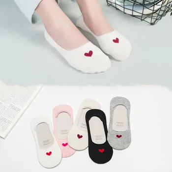 

5 pairs/lot Summer Women's boat socks Hot Fashion cotton socks female invisible socks