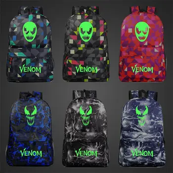 

Green Luminous Comic Villain Superhero Venom Boy Girl Book School Bag Women Bag Pack Teenagers Schoolbags Men Student Backpack