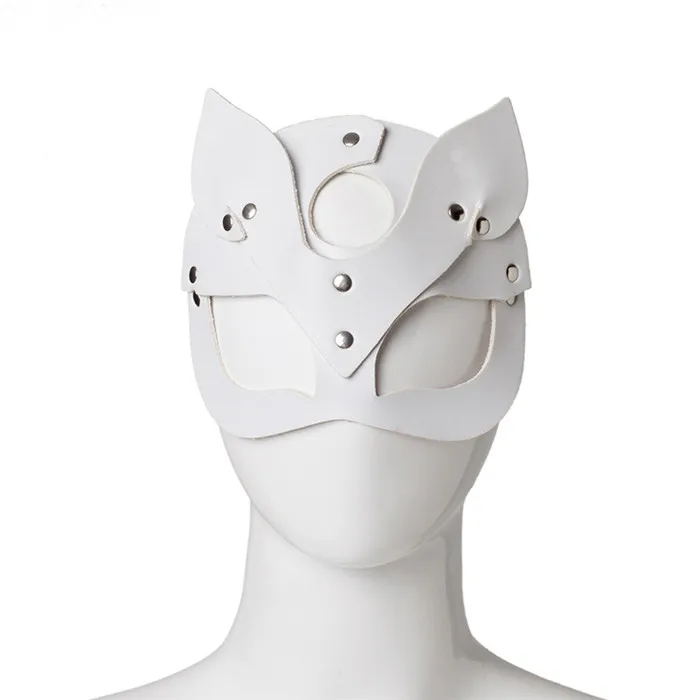 Готическая женская маска кошки с металлическими заклепками, регулируемая маска на половину лица для карнавала, Хэллоуина, костюма, аксессуары для косплея, Вечерние Маски - Цвет: Design 4