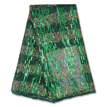 

Latest french net lace with sequins cape verde lace fabric 2020 high quality water soluble nigerian guipure african lace 5yards