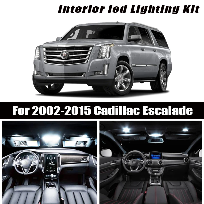 Для Cadillac Escalade 2002 2015 белые автомобильные аксессуары Canbus без ошибок светодиодный