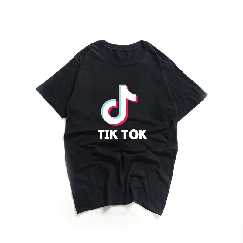 

2019 Summer Cool T Shirt Men Women TIK Print Cotton Tee Shirt O-Neck Short Sleeves TOK Funny T Shirt Casual Tees Tops