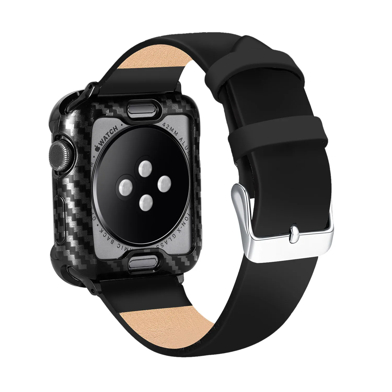 Карбоновый чехол для часов Apple Watch 38 мм 40 мм 42 мм 44 мм Защитная крышка бампера для Apple iWatch Series 2 3 4 Shell