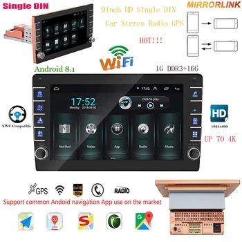 

Replacement for Android 8.1 9inch 1 Din Touchscreen Car Stereo Radio GPS Mirror Link Bluetooth Quad-Core