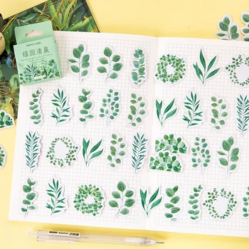 

Vintage plants Illustrations Washi sticker ferns green leaf Decorative DIY Sticker Scrapbooking Label Diary Sticker Escolar