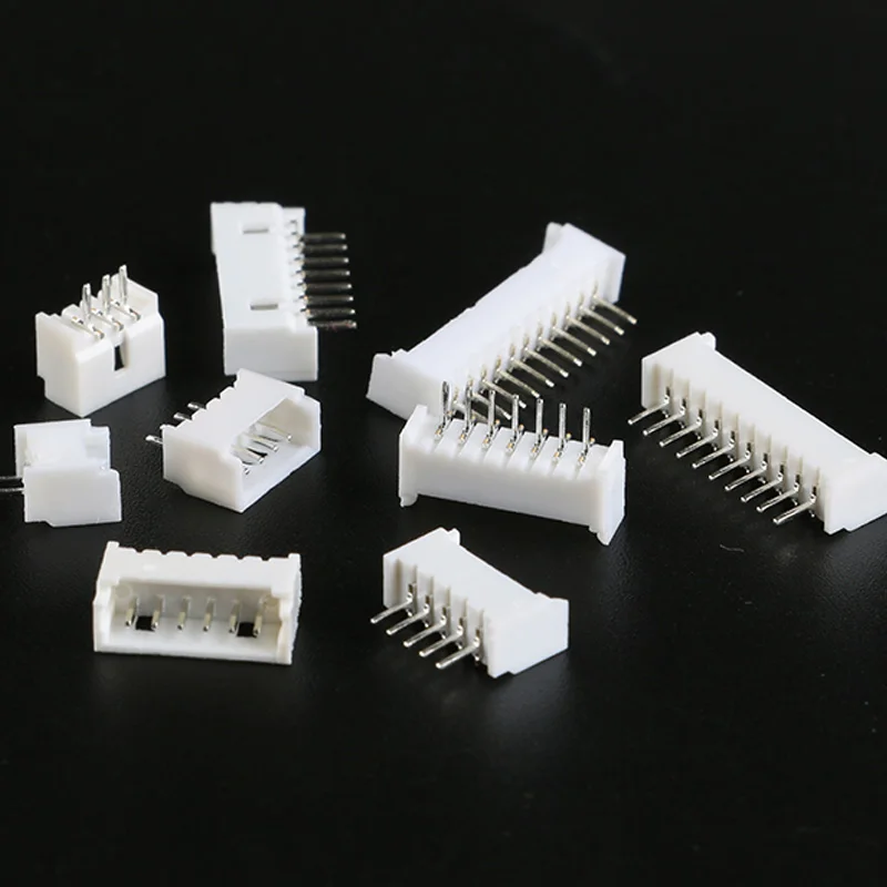

50Pcs Micro JST 1.25mm 2P 3P 4P 5P 6P 7P 8P 10P straight Pin Female Connector FOR PCB BOARD White 1.25