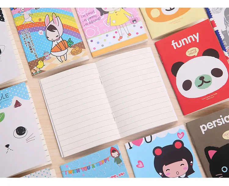 4 шт./компл. Kawaii Ноутбук Мини Дневник для детей школьные записи 40 страниц Подарки прекрасный ноутбук в мультипликационном стиле