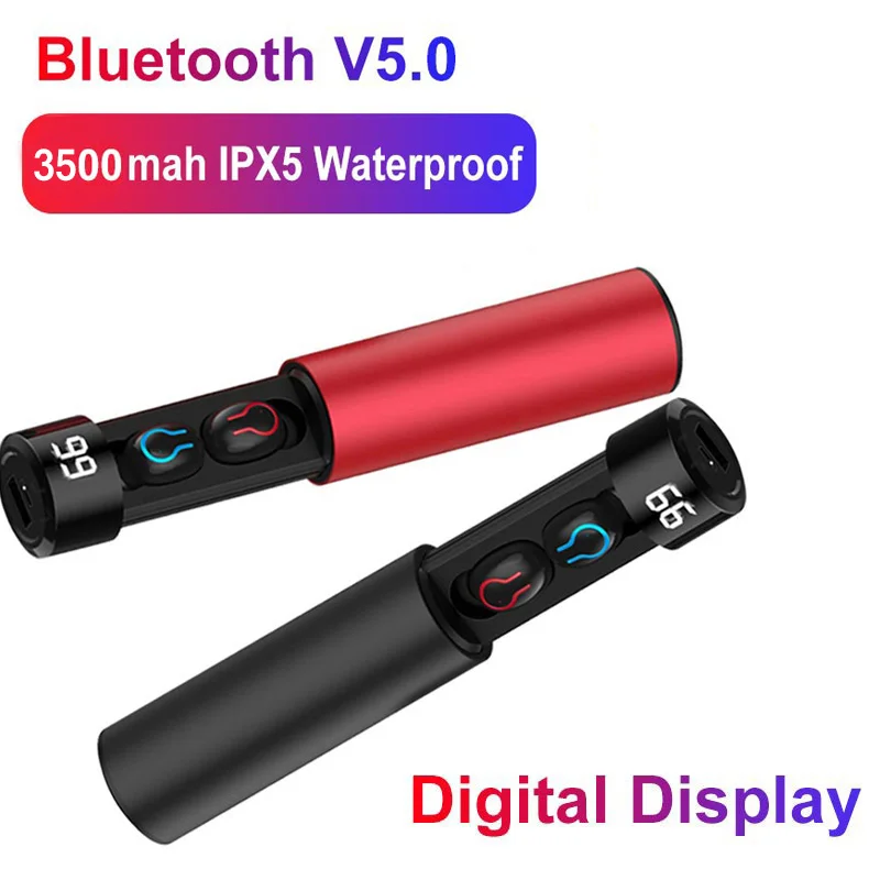 Беспроводные наушники TWS Bluetooth 5 0 HBQ свободные руки спортивный чехол для наушников