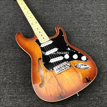 Высококачественная электрогитара, ядро Среднего Воздуха, электрогитара F air, гнилый шпон из древесины, рифленая гриф, включая frei