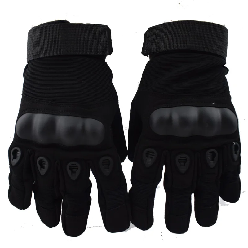 Full Finger Black Уличные спортивные тактические перчатки с полным пальцем для охоты, пешего туризма, езды на велосипеде, военные мужские перчатки, защитные перчатки - Цвет: Full Finger Black