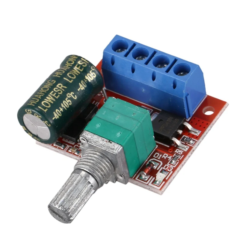 DC5-35V 5A ШИМ контроллер скорости двигателя постоянного тока Светодиодный