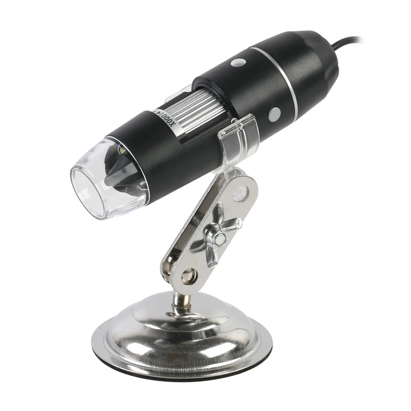 

1X - 1000X Digital USB Interface Electronic Microscope Magnifier 8pcs Touching LED Lighting + Metal Bracket Stand