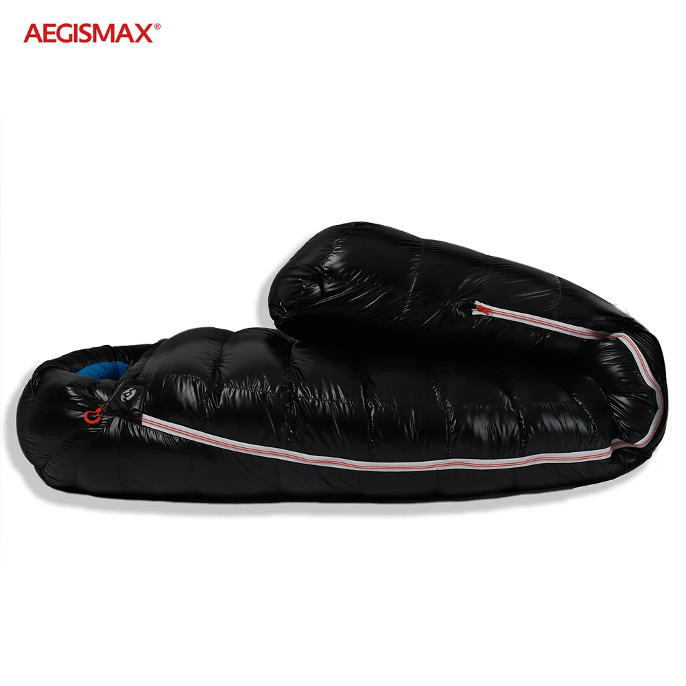 US $117.88 AEGISMAX G Winter 95 Goose Down Sleeping Bag 15D Nylon Waterproof FP800 Warm Comfort Outdoor Camping 2210 Sleeping Bag
