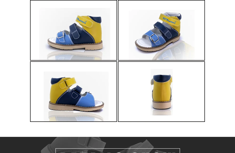 Ortoluckland/новая детская обувь; сандалии из натуральной кожи для маленьких мальчиков; ортопедическая обувь с ремешком и пряжкой